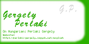 gergely perlaki business card